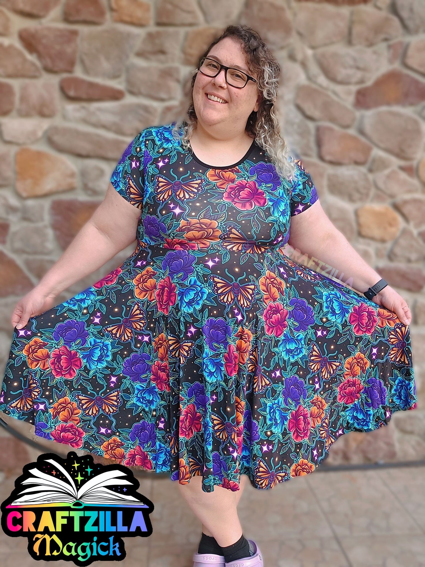 Charcoal Trashy Teas Twirl Dress