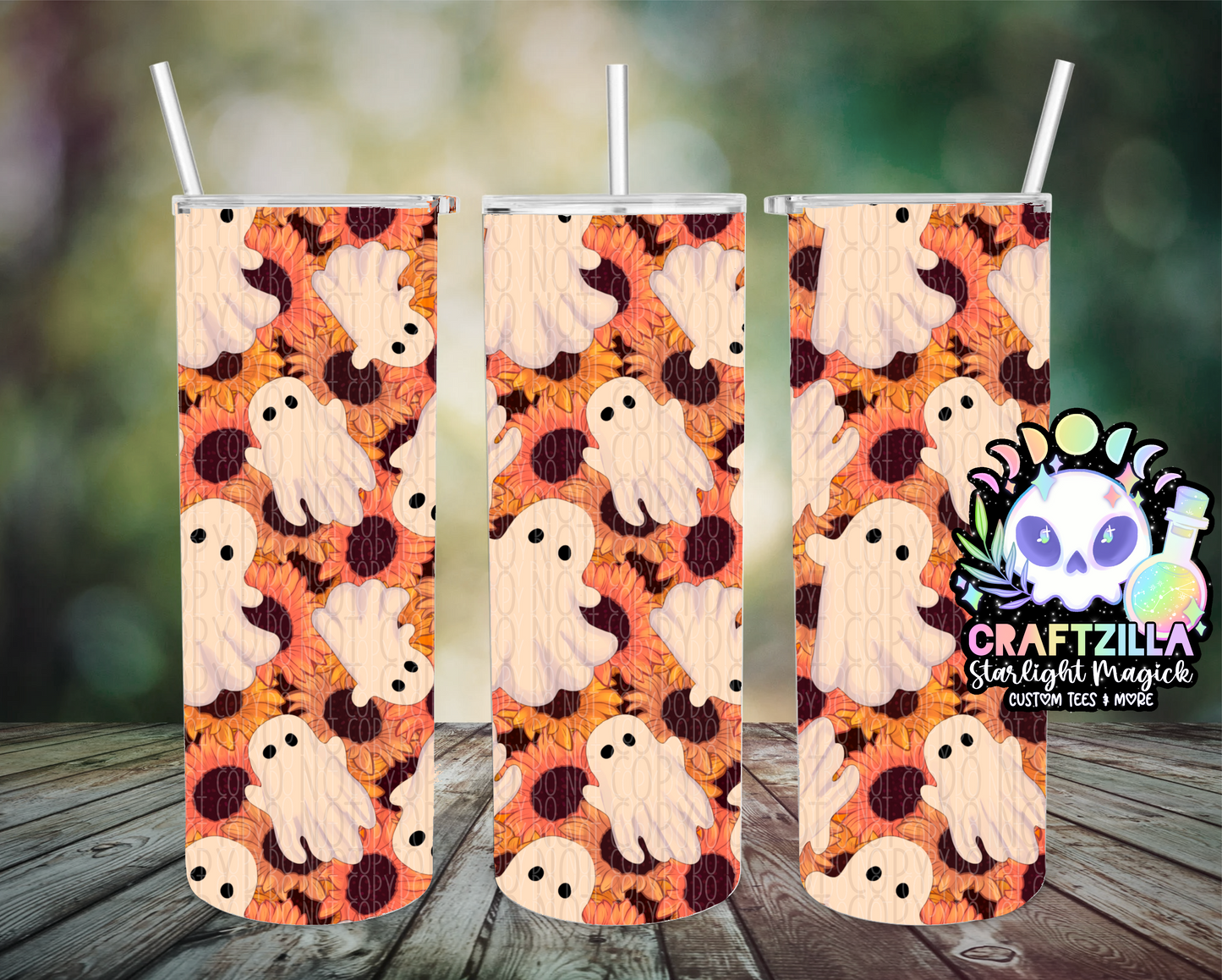 Dancing Ghosties (Sunflower) Drinkware