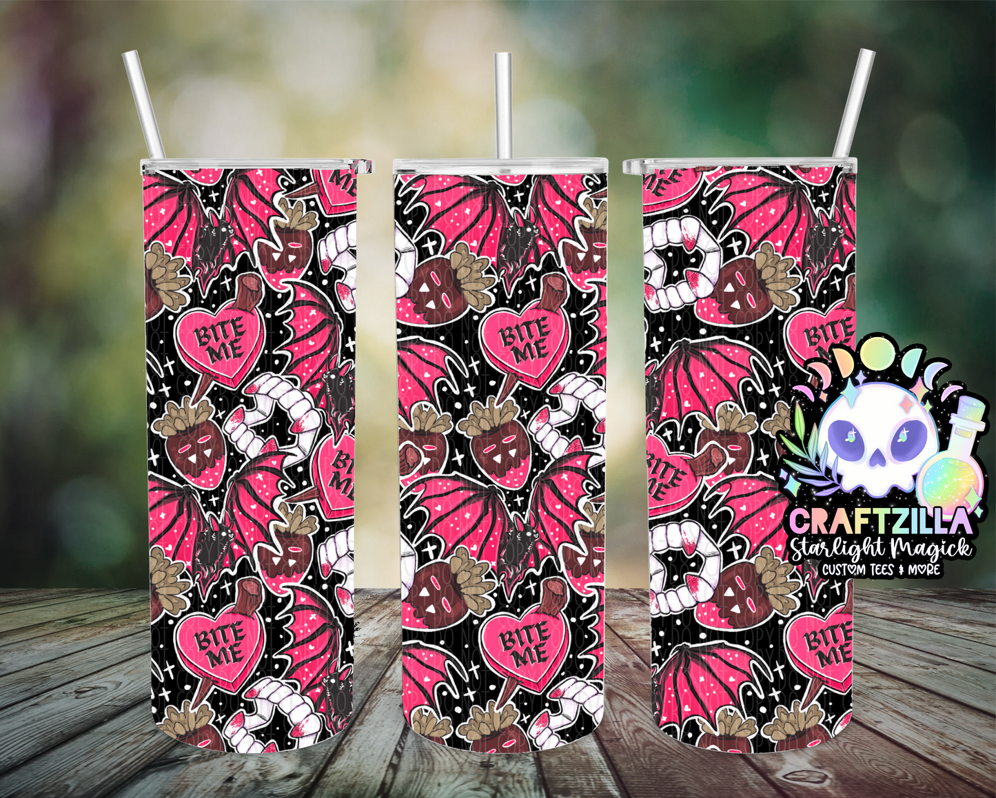 Bite Me Bat (Red) Drinkware