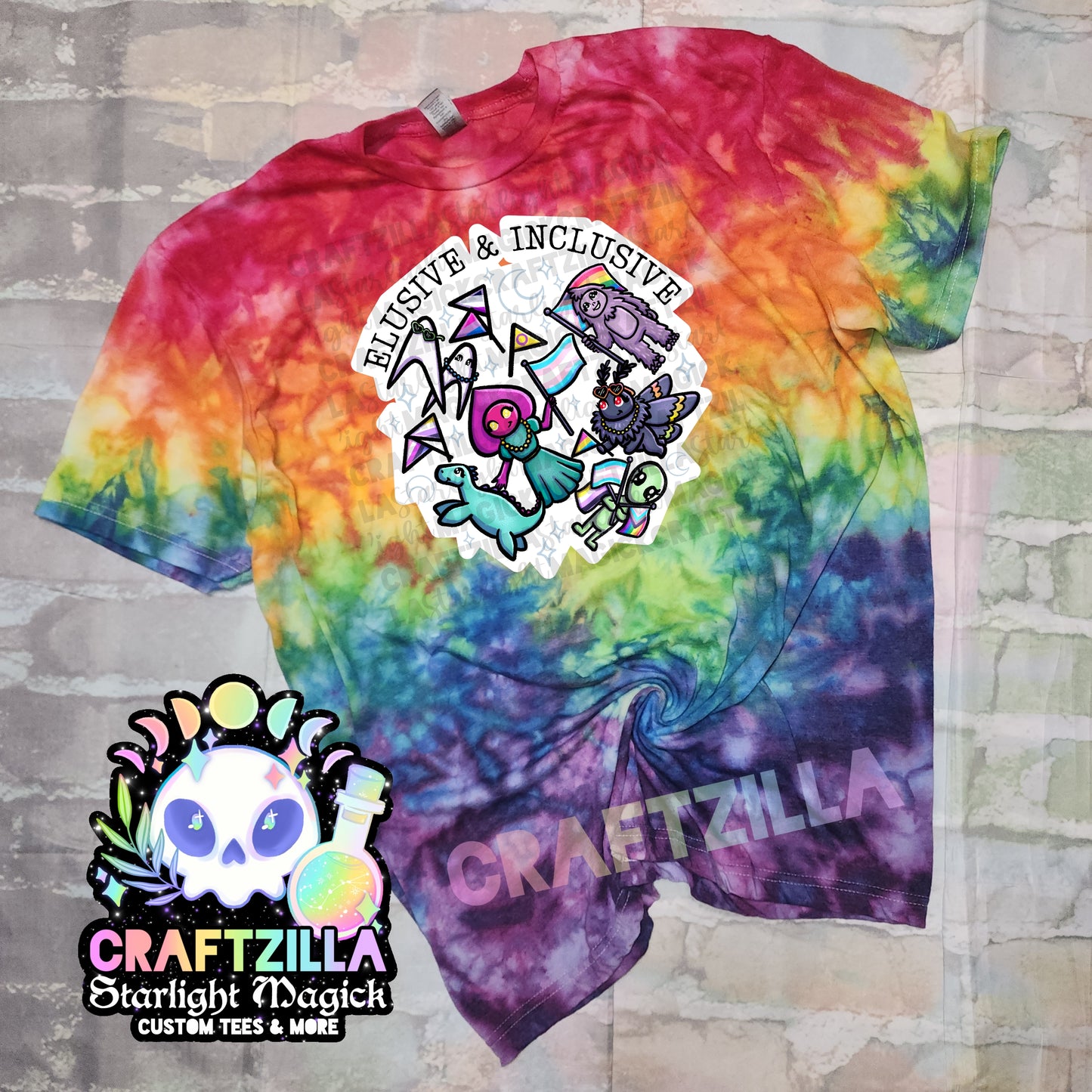 Elusive & inclusive tee (rainbow)