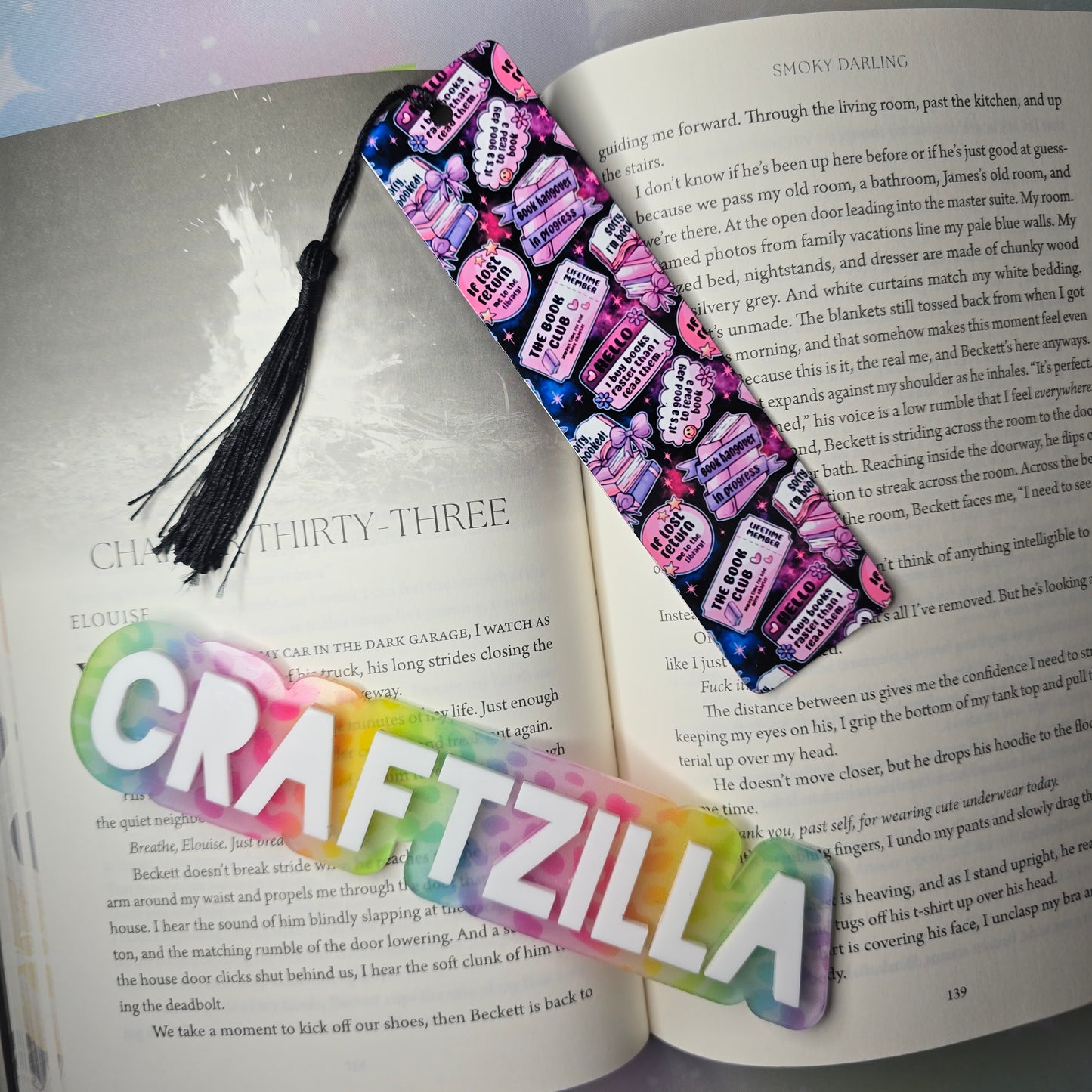 Metal Bookmark - Book Stamps