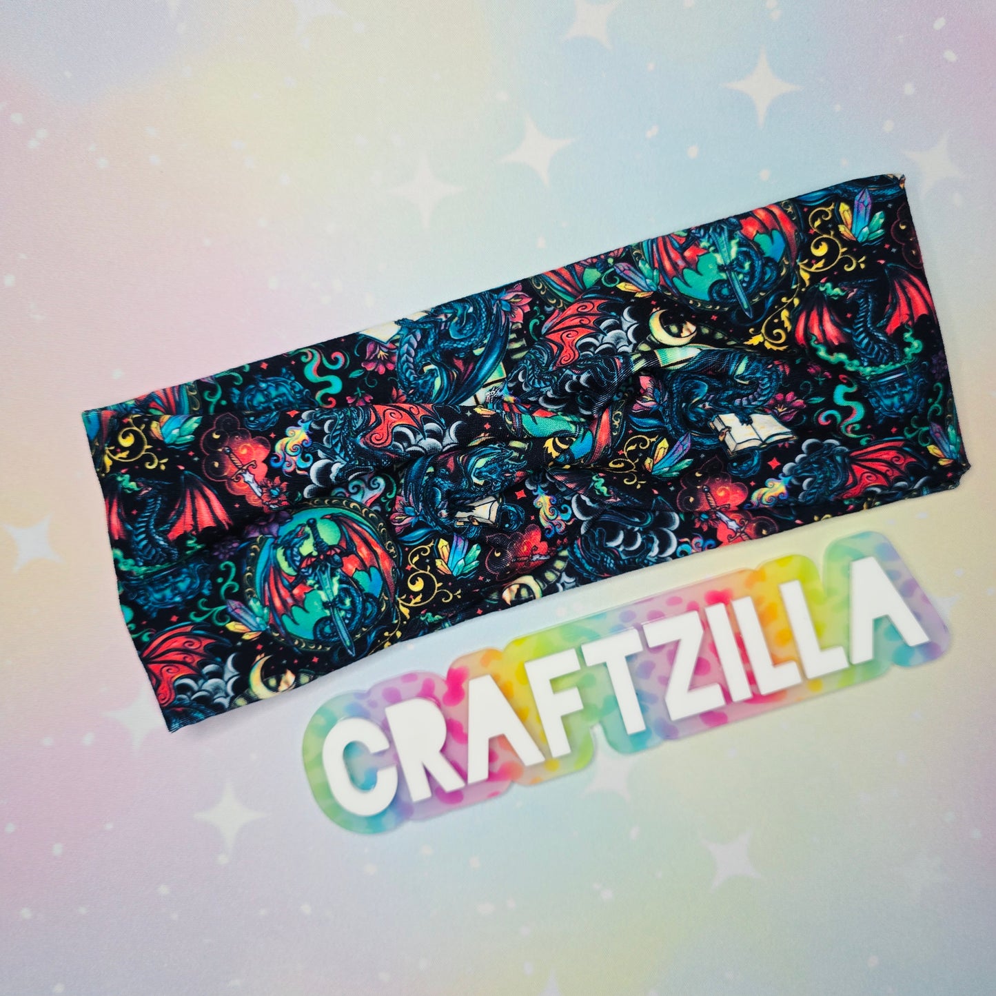 Twist Headband - Dragon Flames (red)