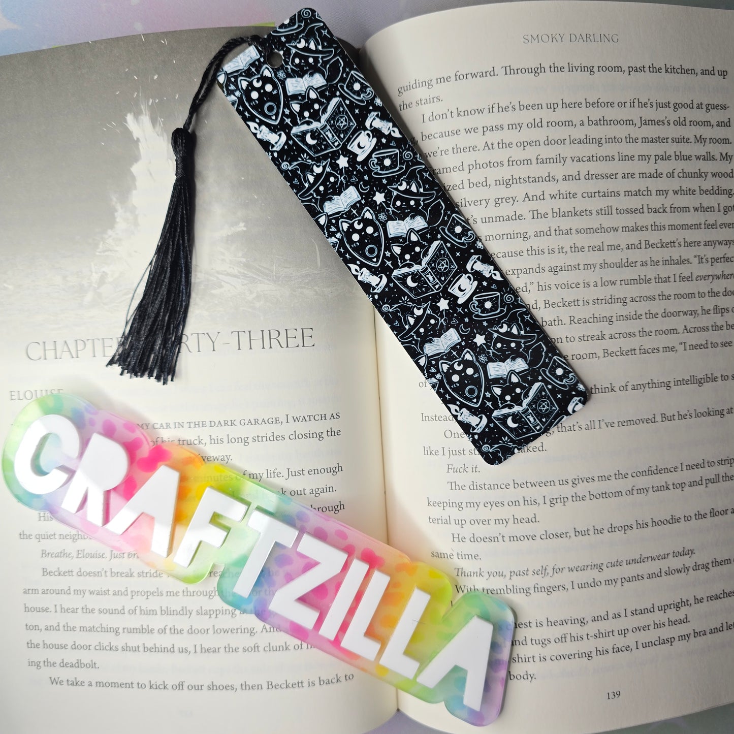Metal Bookmark - Witchy Bookish Cats