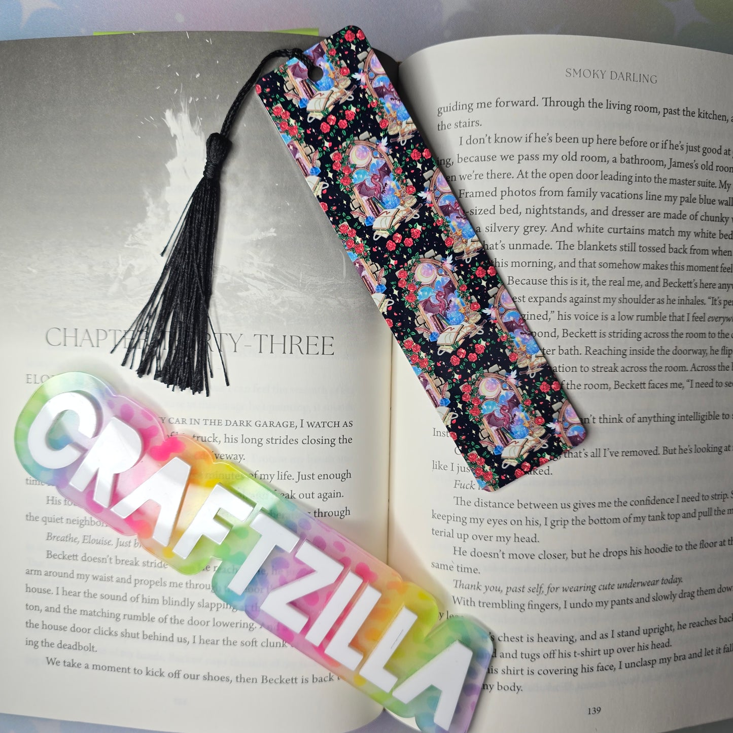 Metal Bookmark - Dragon Window