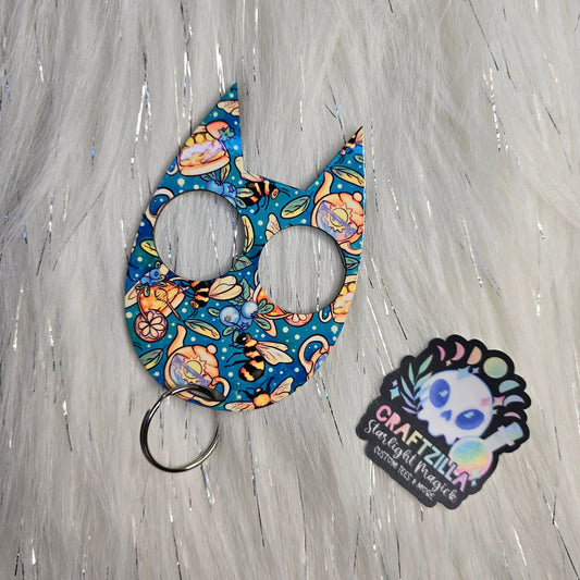 Custom angry kitty keychain