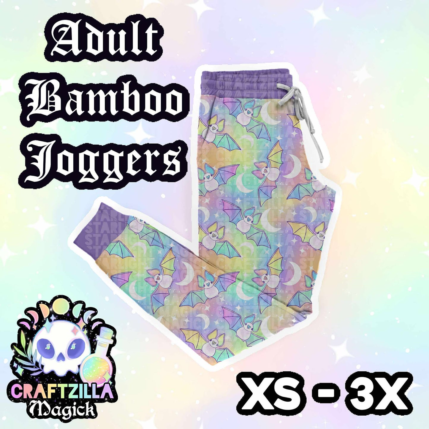 Pastel Bats - Adult Joggers