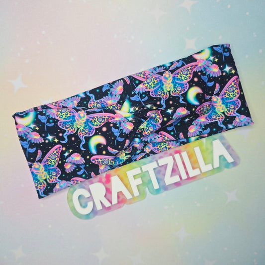 Twist Headband - mothy rainbow leopard