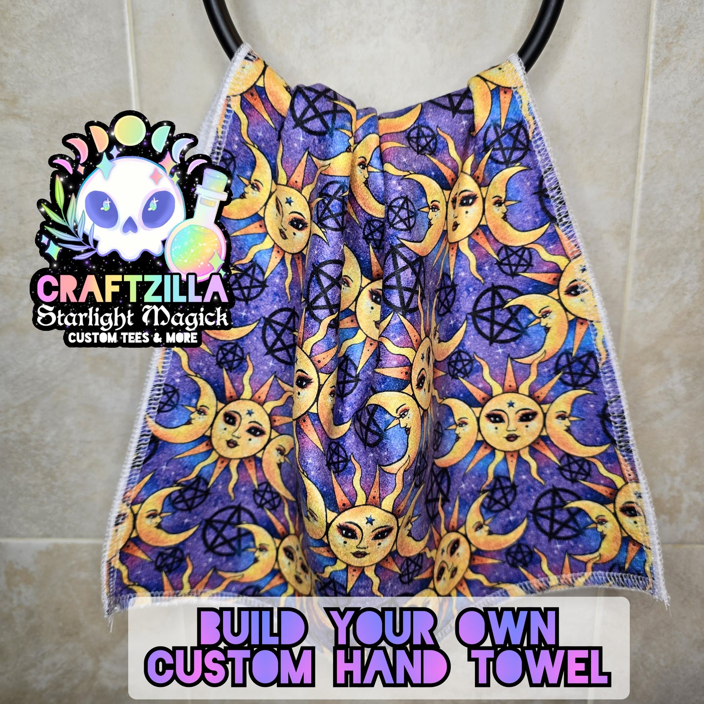 Custom waffle hand towel