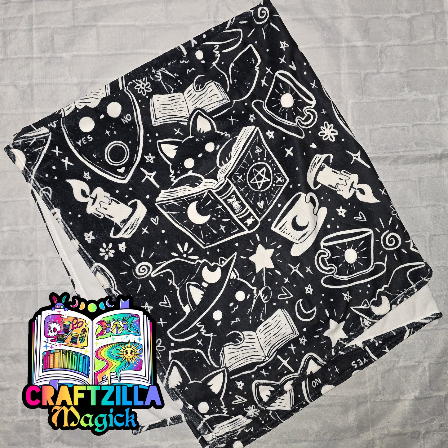 Magick Cats 50x60" Plush Throw Blanket RTS