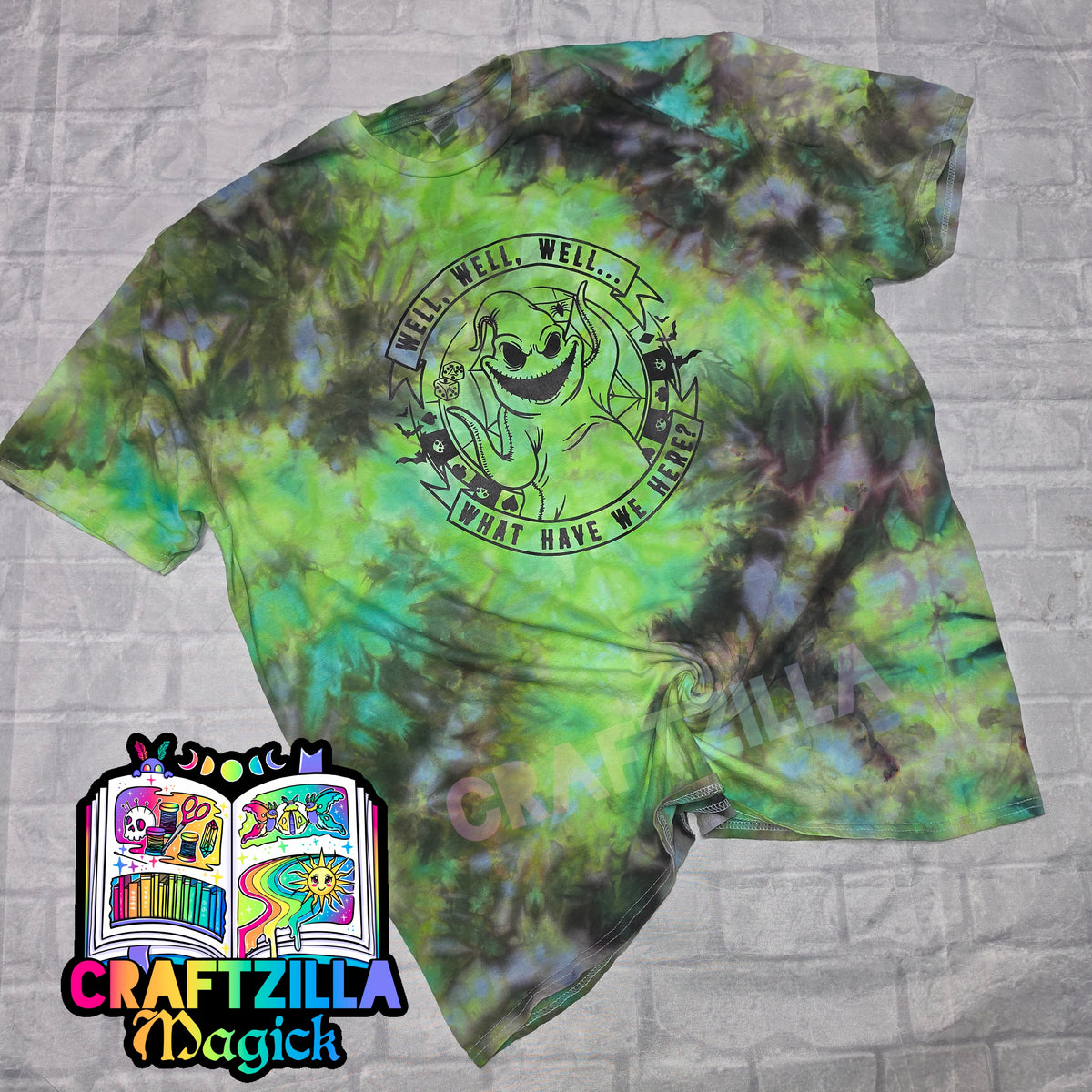 2X dyed spooky green tee RTS