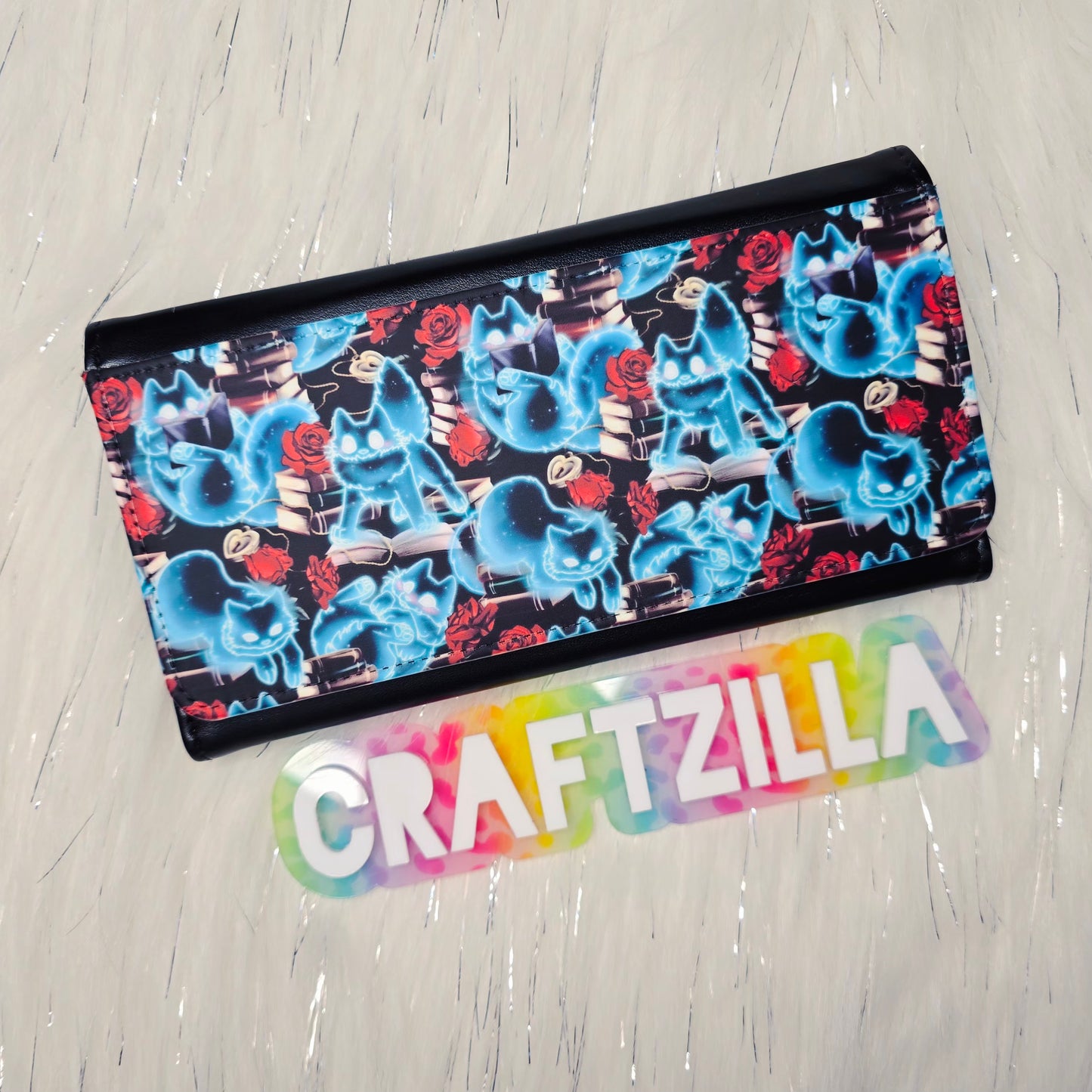 Trifold Wallet - Ghost Bookish Cats