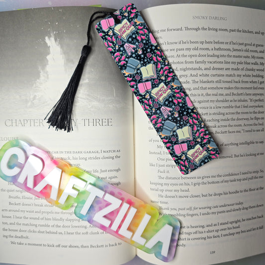 Metal Bookmark - Spicy Book Club (pink)