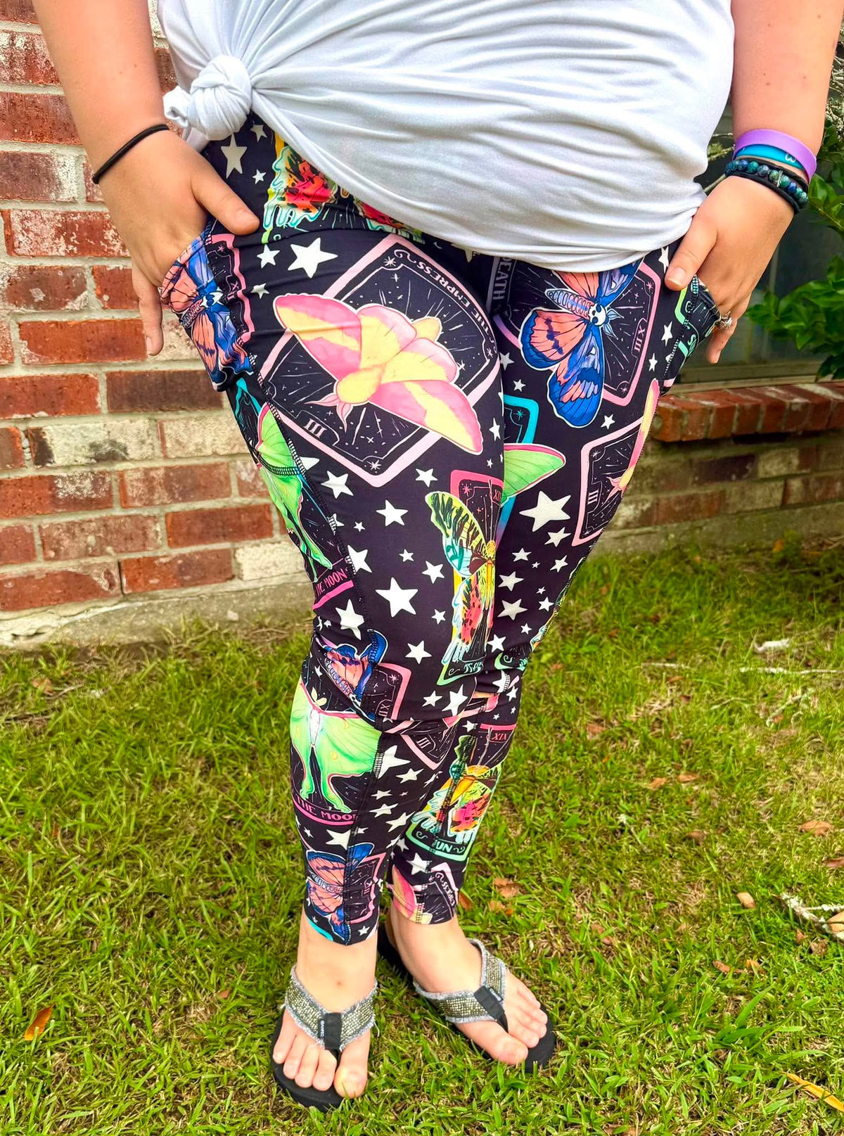 RTS Moth Tarot Magickal Pocket Leggings
