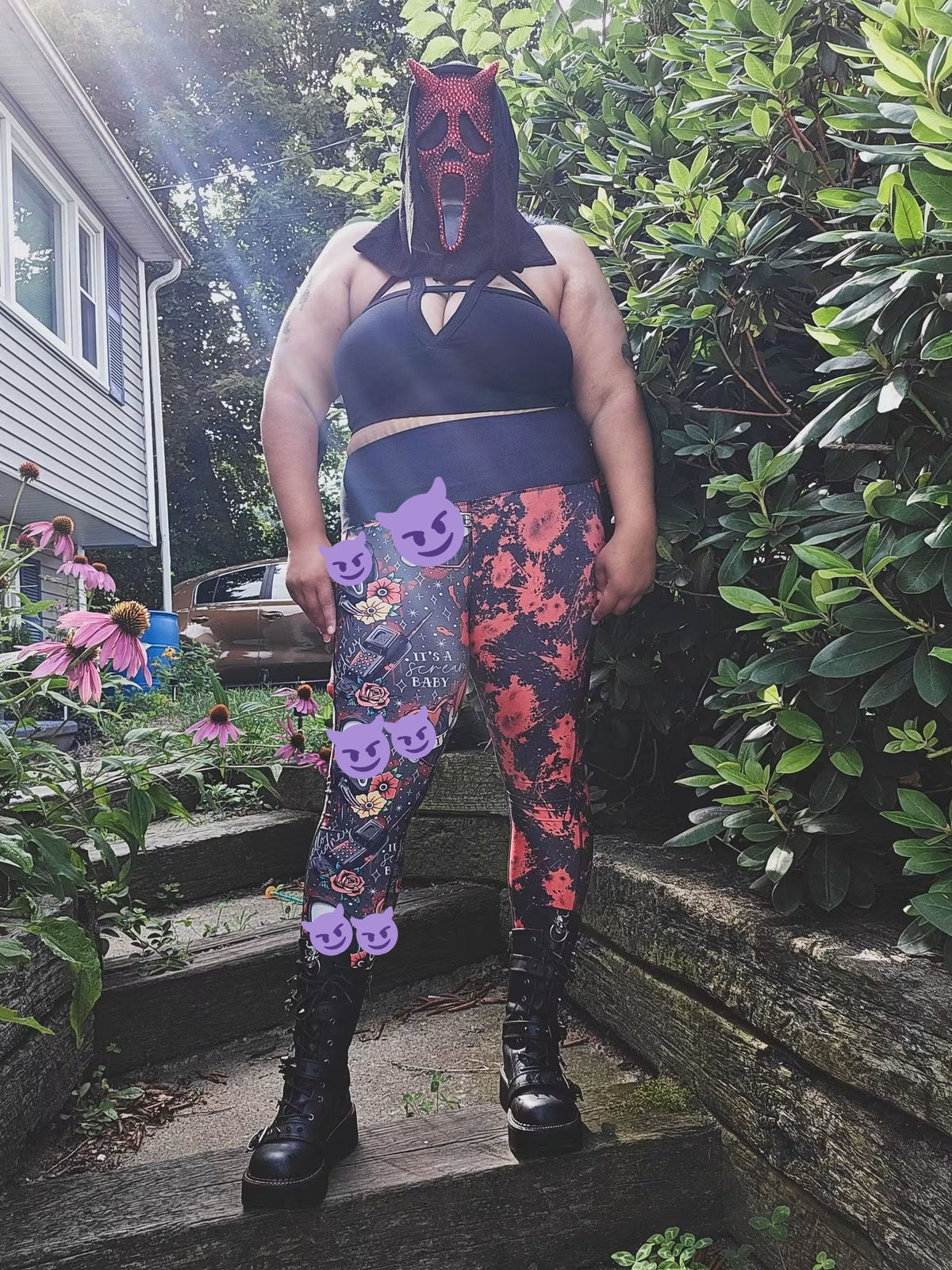 RTS Split Blood Splatter Magickal Pocket Leggings