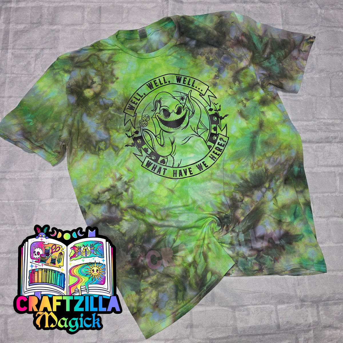 XL dyed spooky green tee RTS