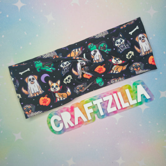 Twist Headband - Halloween dogs