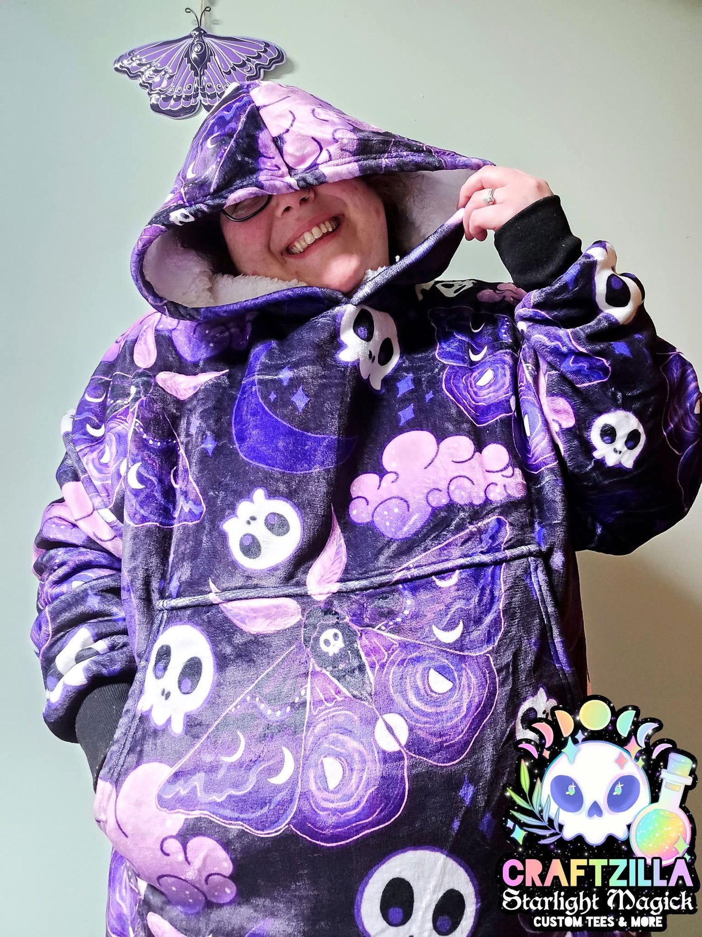 Snugzilla - Purple Goth Moth