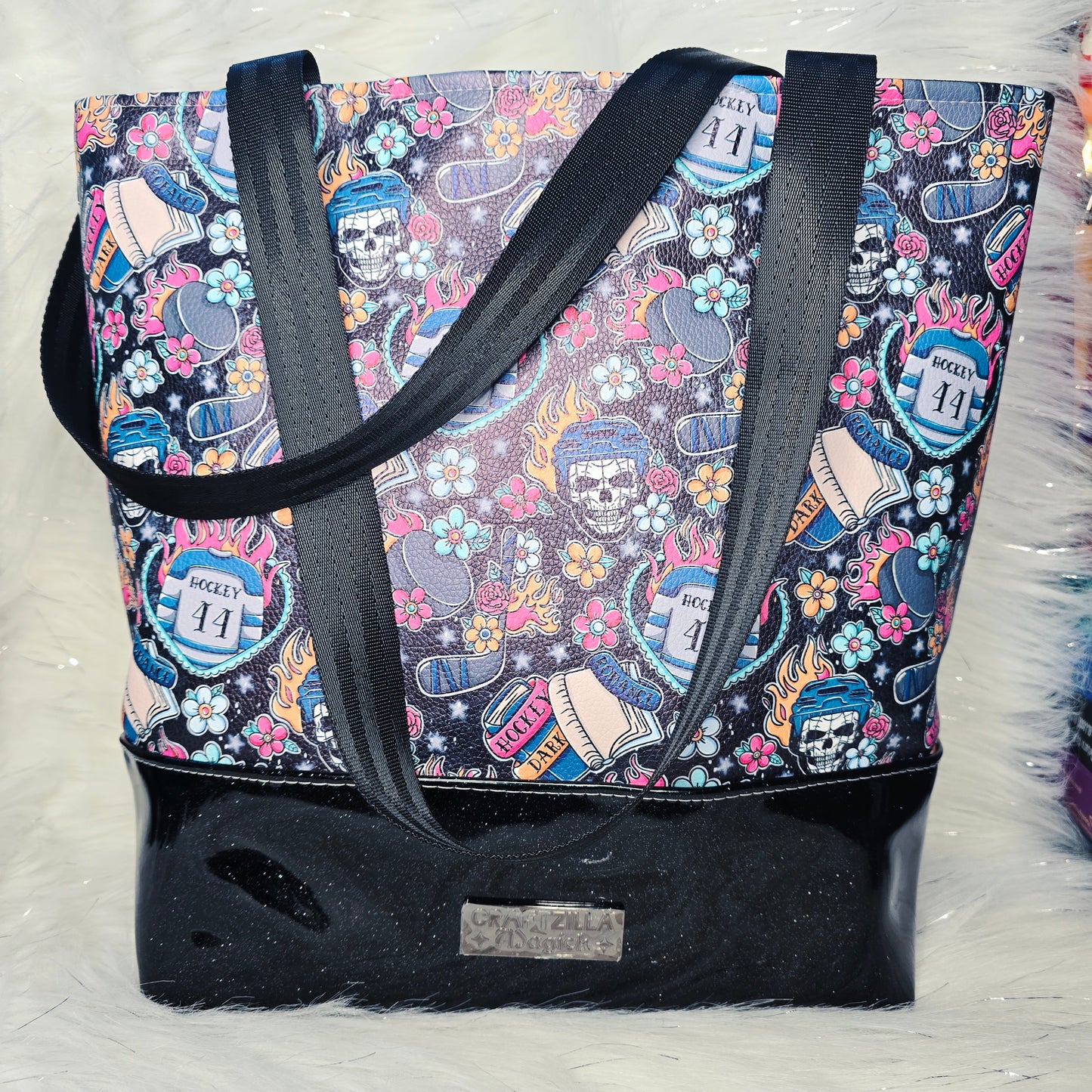 Vinyl Tote Bag - Hockey Romance