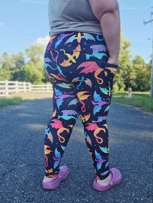 RTS Rainbow Wyverns Magickal Pocket Leggings