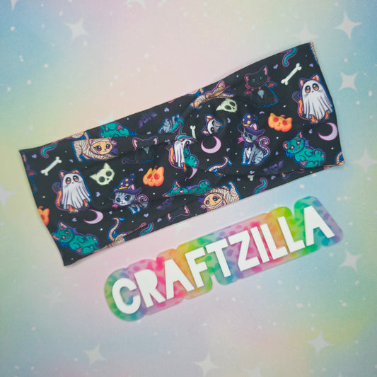 Twist Headband - Halloween cats
