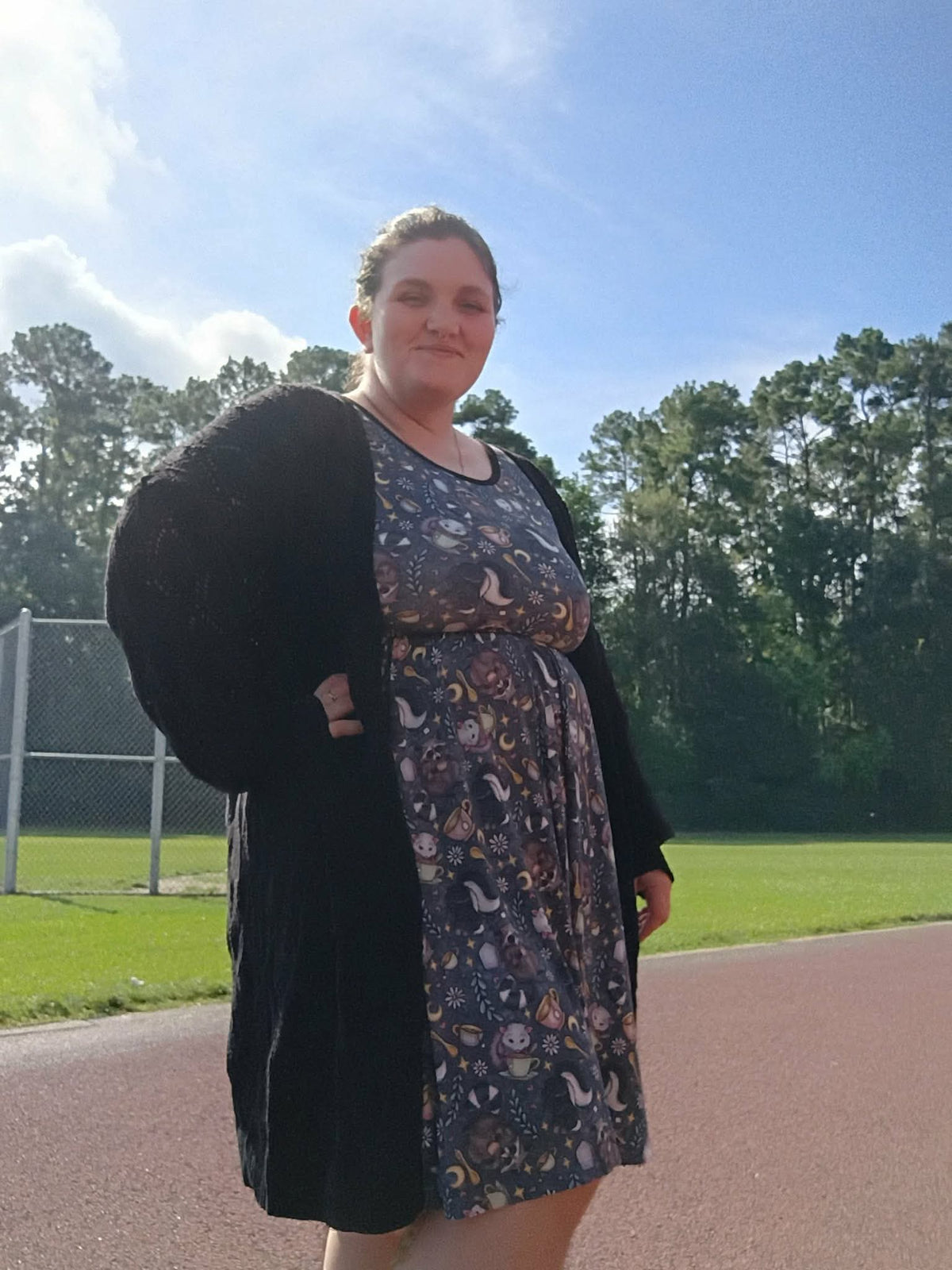 Charcoal Trashy Teas Twirl Dress RTS